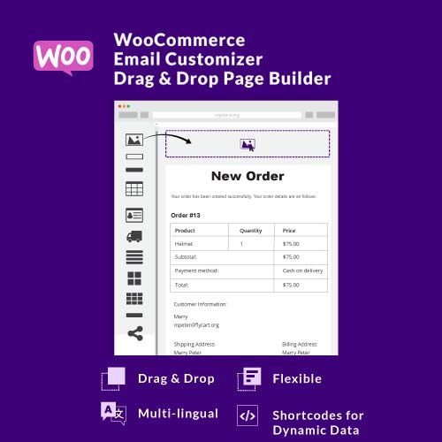 WooCommerce Email Customizer with Drag and Drop Email Builde