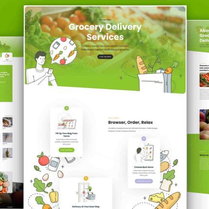 Grocery Delivery Layout Pack for Divi Theme