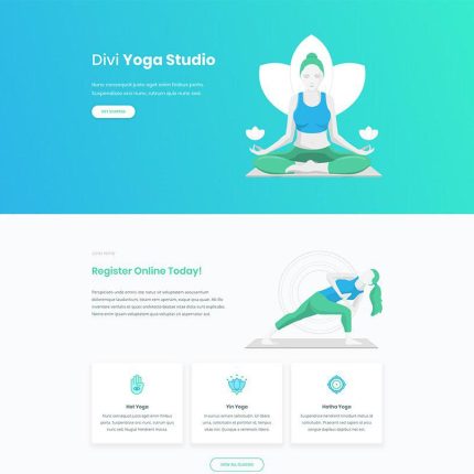Yoga Studio Layout Pack for Divi Theme